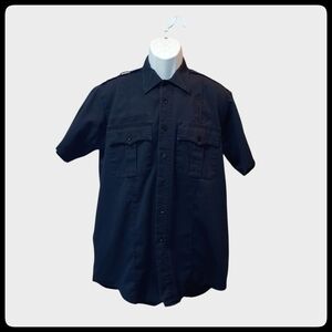 Elbeco Paragon Plus Midnight Blue Work Shirt, Large